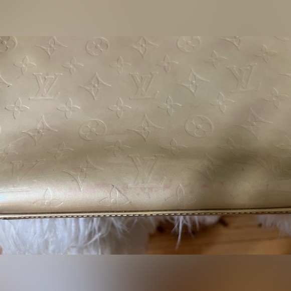 Authentic Louis Vuitton Vernis Columbus Shoulder Tote Bag Beige Vintage - Picture 12 of 15